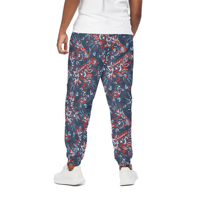 Paisley Floral Bohemian Pattern Print Cotton Pants