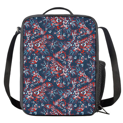 Paisley Floral Bohemian Pattern Print Crossbody Lunch Bag