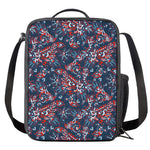 Paisley Floral Bohemian Pattern Print Crossbody Lunch Bag