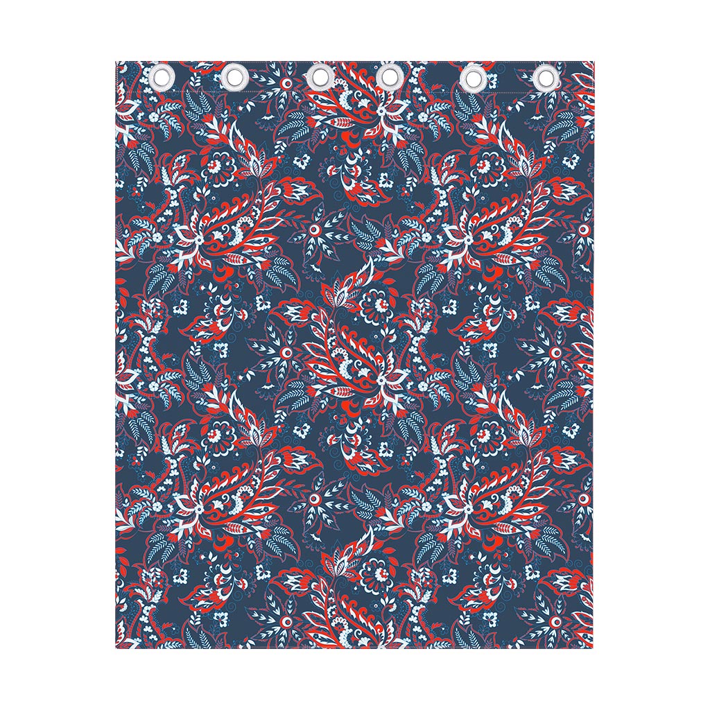 Paisley Floral Bohemian Pattern Print Curtain