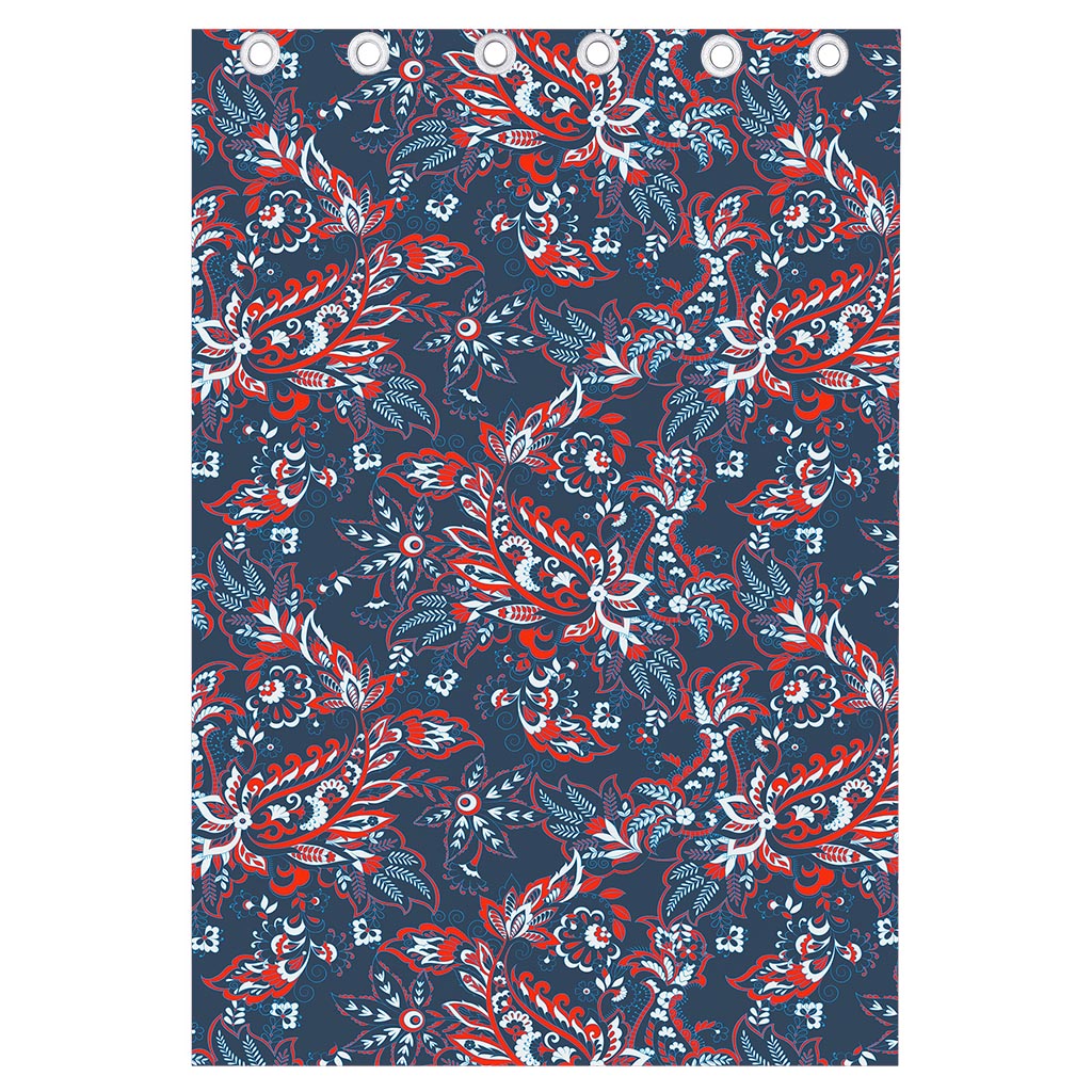 Paisley Floral Bohemian Pattern Print Curtain