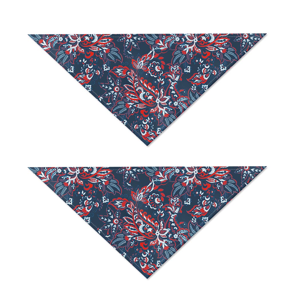 Paisley Floral Bohemian Pattern Print Dog Bandana