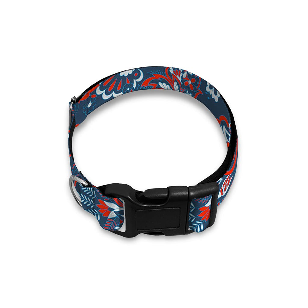 Paisley Floral Bohemian Pattern Print Dog Collar