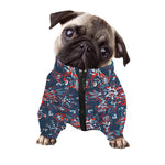 Paisley Floral Bohemian Pattern Print Dog Zip Up Jacket