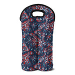 Paisley Floral Bohemian Pattern Print Double Neoprene Wine Tote