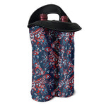 Paisley Floral Bohemian Pattern Print Double Neoprene Wine Tote