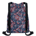 Paisley Floral Bohemian Pattern Print Drawstring Backpack