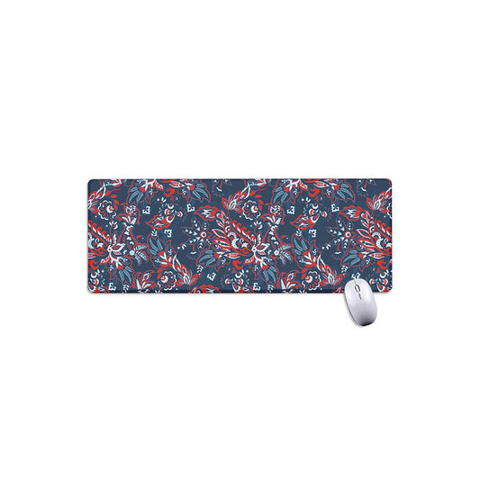 Paisley Floral Bohemian Pattern Print Extended Mouse Pad