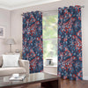 Paisley Floral Bohemian Pattern Print Extra Wide Grommet Curtains