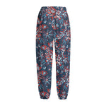 Paisley Floral Bohemian Pattern Print Fleece Lined Knit Pants