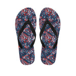 Paisley Floral Bohemian Pattern Print Flip Flops