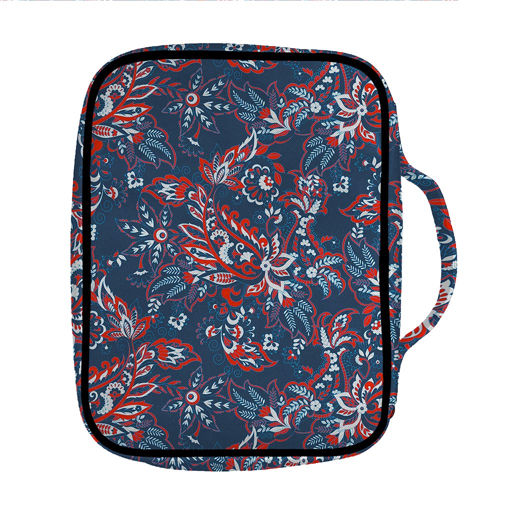 Paisley Floral Bohemian Pattern Print Front Pocket Bible Bag