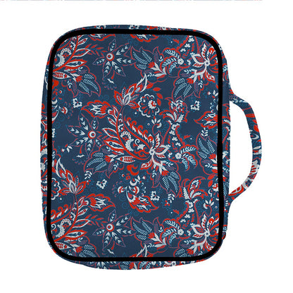 Paisley Floral Bohemian Pattern Print Front Pocket Bible Bag