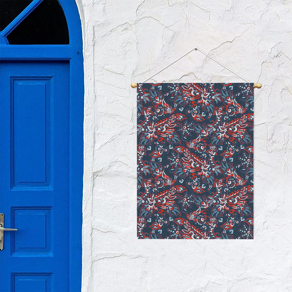 Paisley Floral Bohemian Pattern Print Garden Flag