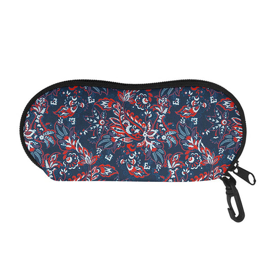 Paisley Floral Bohemian Pattern Print Glasses Case