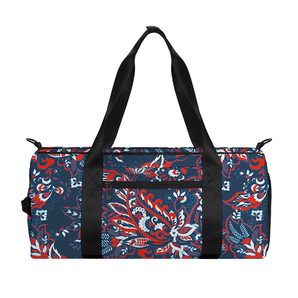 Paisley Floral Bohemian Pattern Print Gym Bag