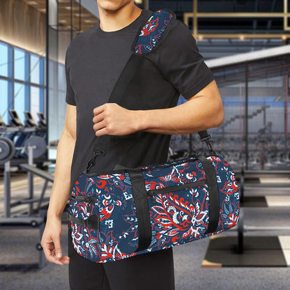 Paisley Floral Bohemian Pattern Print Gym Bag