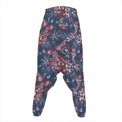 Paisley Floral Bohemian Pattern Print Hammer Pants