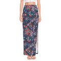 Paisley Floral Bohemian Pattern Print High Slit Maxi Skirt