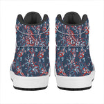 Paisley Floral Bohemian Pattern Print High Top Leather Sneakers