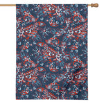 Paisley Floral Bohemian Pattern Print House Flag
