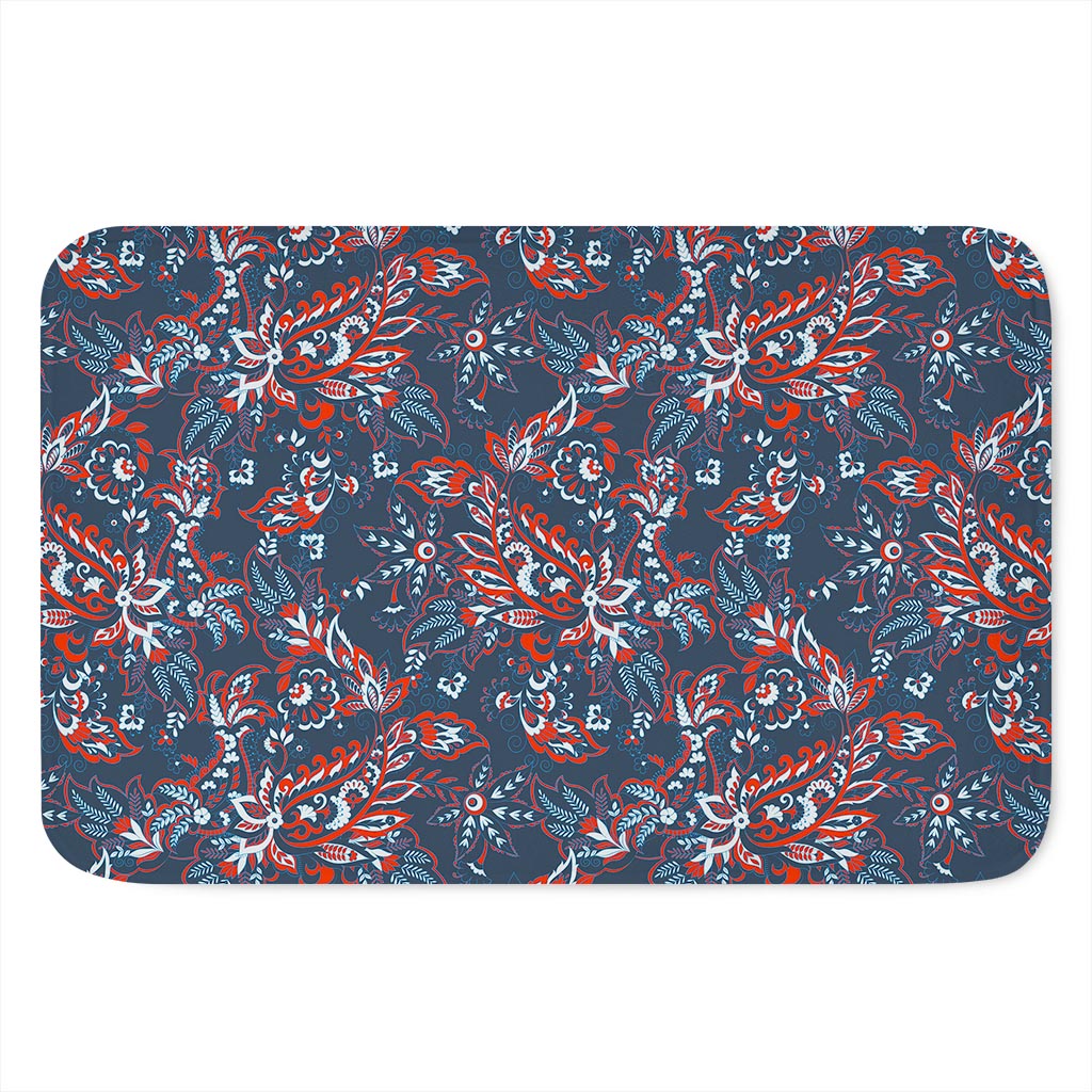 Paisley Floral Bohemian Pattern Print Indoor Door Mat