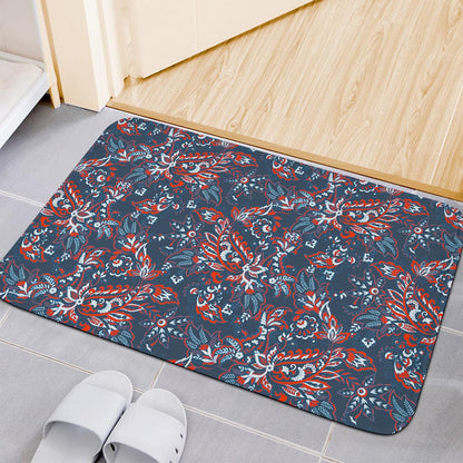Paisley Floral Bohemian Pattern Print Indoor Door Mat