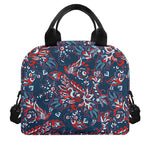 Paisley Floral Bohemian Pattern Print Insulated Lunch Bag