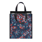Paisley Floral Bohemian Pattern Print Insulated Lunch Tote