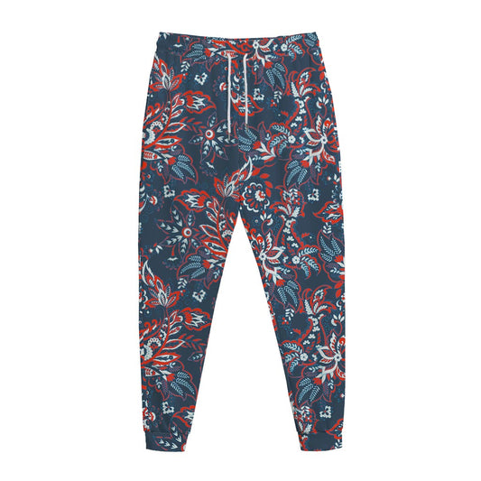 Paisley Floral Bohemian Pattern Print Jogger Pants