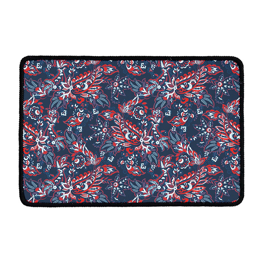 Paisley Floral Bohemian Pattern Print Kitchen Mat