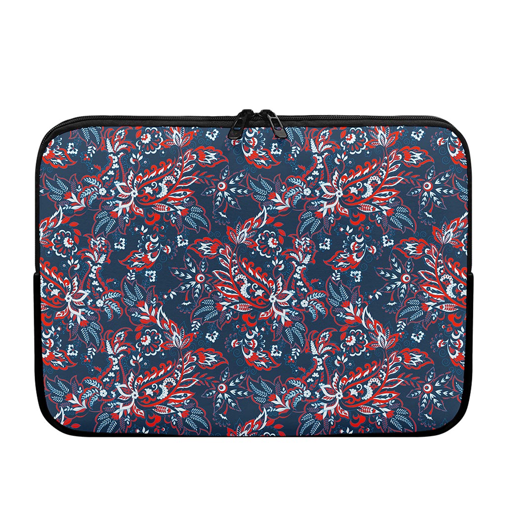 Paisley Floral Bohemian Pattern Print Laptop Sleeve