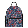 Paisley Floral Bohemian Pattern Print Leather Backpack