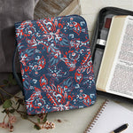 Paisley Floral Bohemian Pattern Print Leather Bible Cover