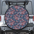 Paisley Floral Bohemian Pattern Print Leather Spare Tire Cover