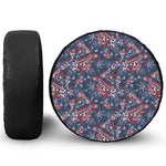 Paisley Floral Bohemian Pattern Print Leather Spare Tire Cover