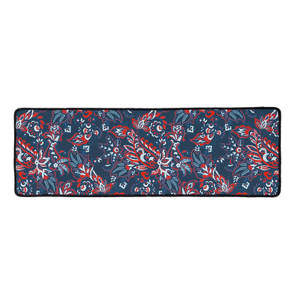 Paisley Floral Bohemian Pattern Print Long Kitchen Mat