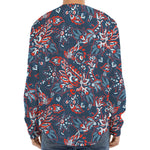 Paisley Floral Bohemian Pattern Print Long Sleeve Baseball Jersey