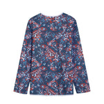 Paisley Floral Bohemian Pattern Print Long Sleeve Short Coat