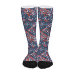 Paisley Floral Bohemian Pattern Print Long Socks