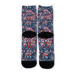 Paisley Floral Bohemian Pattern Print Long Socks