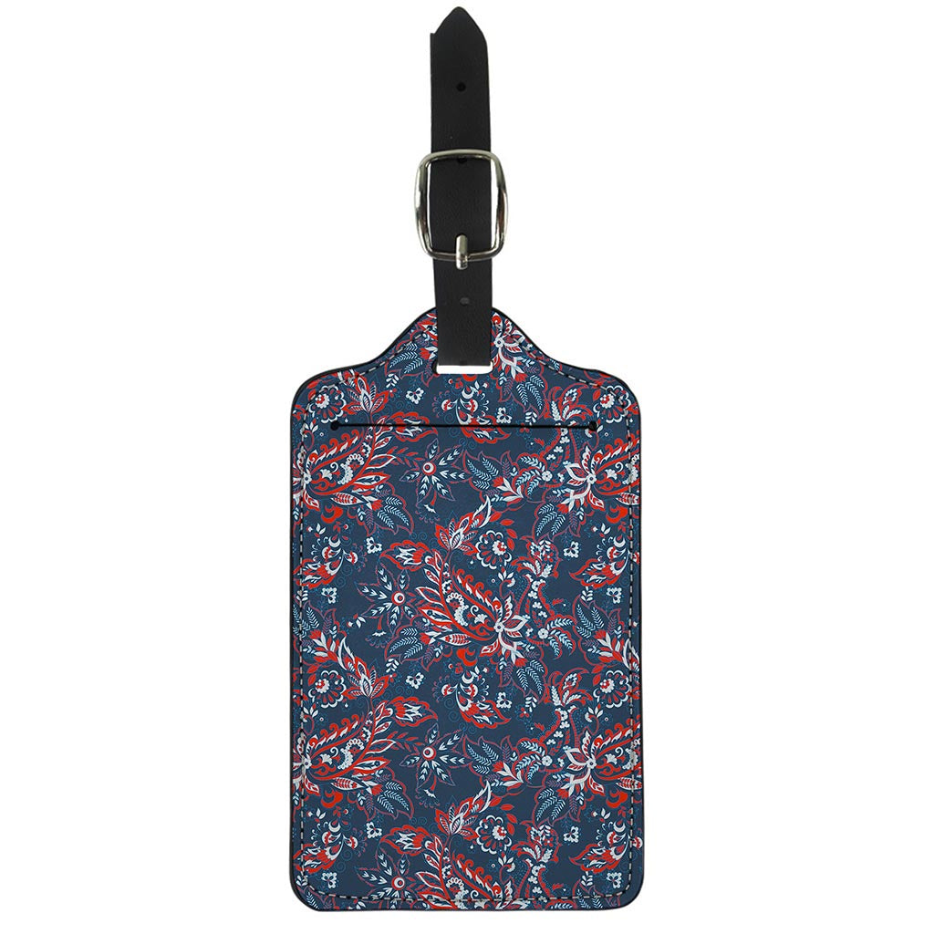Paisley Floral Bohemian Pattern Print Luggage Tag