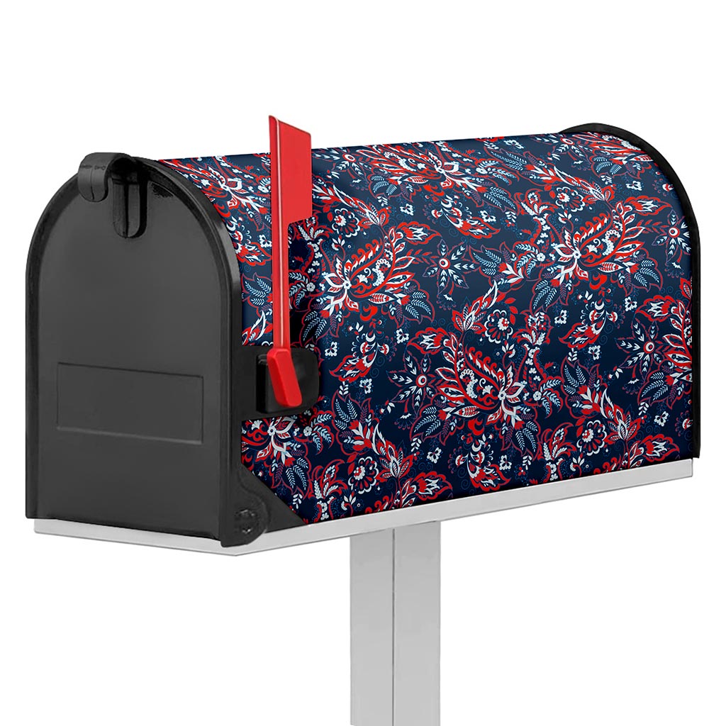 Paisley Floral Bohemian Pattern Print Mailbox Cover