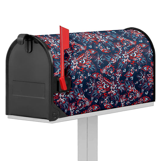 Paisley Floral Bohemian Pattern Print Mailbox Cover