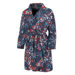 Paisley Floral Bohemian Pattern Print Men's Bathrobe