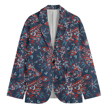 Paisley Floral Bohemian Pattern Print Men's Blazer