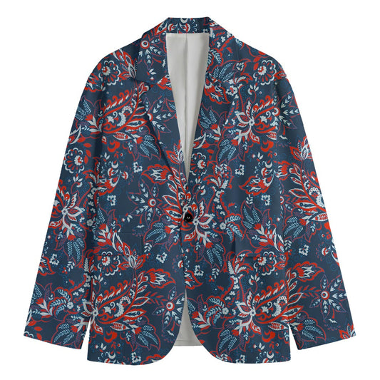 Paisley Floral Bohemian Pattern Print Men's Blazer
