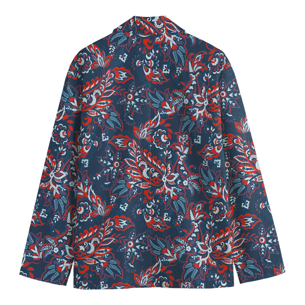 Paisley Floral Bohemian Pattern Print Men's Blazer