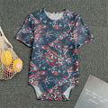 Paisley Floral Bohemian Pattern Print Men's Bodysuit