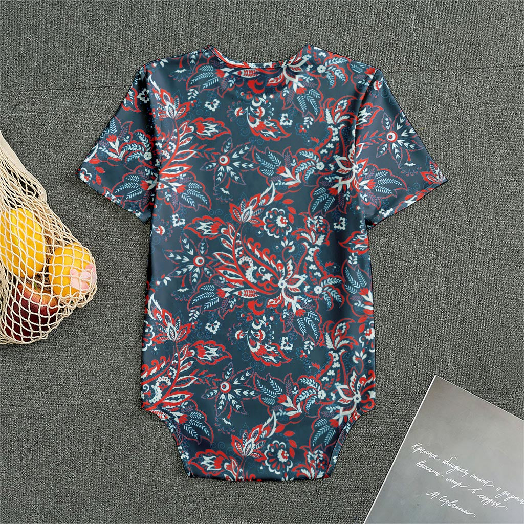 Paisley Floral Bohemian Pattern Print Men's Bodysuit